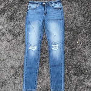 KanCan Blue Distressed Skinny Jeans